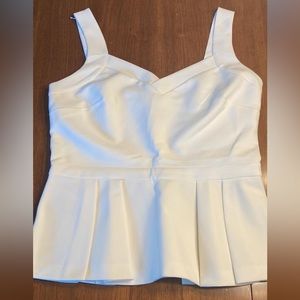 Banana Republic white peplum top